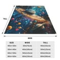 thumbnail image 3 of Pofeuu Colorful Planet Universe Print Ultra-Soft Micro Fleece Blanket,for Bed Or Sofa,All Season Throw Blankets Flannel Blanket-50"x40", 3 of 7