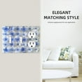 thumbnail image 5 of Bright Blue Flowers Switch Cover Decorative Wall Plate 3-Gang 2-Toggle 1-Duplex Standard Size, 5 of 5