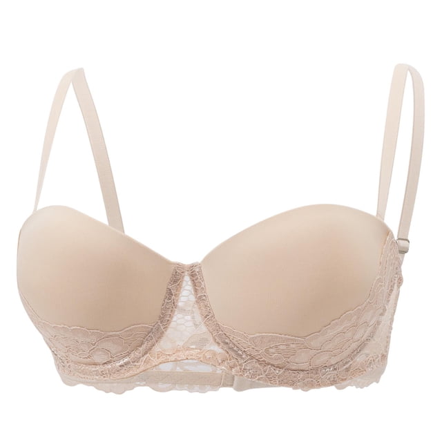 RXMEKW Push-Up Backless Seamless Bra for Women with Mesh Panels, Solid Color T-Shirt Bra