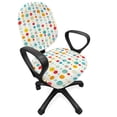 thumbnail image 1 of Abstract Office Chair Slipcover, Colorful Circular Large Dots Bubble Happy Hipster Fun Print, Protective Stretch Decorative Fabric Cover, Standard Size, Multicolor, by Ambesonne, 1 of 5