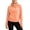 Orange, variant on Women Cropped Lightweight Hooded Windbreaker Jacket, Packable Breathable Full Zip Sun Protection Outerwear for Spring Summer Outdoor Daily (BU2/S)