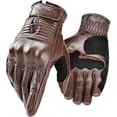 thumbnail image 1 of Goatskin Motorbike Gloves Mens Protection Motorcycle Leathers Full Finger All Season M, 1 of 4