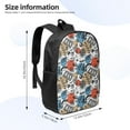 thumbnail image 2 of Uemuo French Food Printed Durable 17-inch Student Backpack - Lightweight, Waterproof, Adjustable Straps, Ideal for School, Work, Travel, 2 of 5