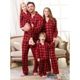 thumbnail image 2 of CARETOO Matching Family Pajamas Sets Long Sleeve Christmas Plaid Pjs Striped Women Holiday Sleepwear Homewear, 2 of 7