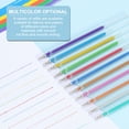 thumbnail image 4 of Uxcell 0.8mm Gel Pens Refills, 24 Pack Glitter Gel Pens Sparkle Metallic Ink Medium Point Colored Refill Set for Adults Coloring Books Journaling Scrapbooking Art Drawing, Silver, 4 of 6