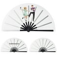 thumbnail image 1 of Ventilador de mano AidiyGeco Sublimation Blank de poliéster blanco x3, 1 of 6