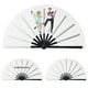 thumbnail image 1 of Ventilador de mano AidiyGeco Sublimation Blank de poliéster blanco x3, 1 of 6