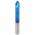 thumbnail image 2 of End Mill 90 Degree Chamfer Chamfer End Mill Chamfer Router Bit End Mills 2 Flutes Cutter Carbide Chamfering Mill Blue Coating Chamfer End Mill Hand Tool, Chamfer Cutter End Mill, 2 of 7