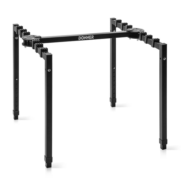 Donner DKS-200 Keyboard Stand - 8-Level Height Adjustment, 180° Angle Control, Anti-Slip Pads, Heavy-Duty Steel, for Home & Studio, Black