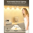 thumbnail image 4 of YULINKCO 3 LED Under Cabinet Light, Under Counter Dimmable Lighting, USB Rechargeable Motion Sensor Light, Cat’s Eye Hill Corrugated Effect for Display Cabinet, Showcase, Wine Cabinet, 4 of 7