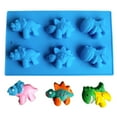 thumbnail image 4 of Ludlz Cake Mold Cartoon Shape Easy Demould Non-stick DIY Silica Gel 6 Grid Lion/Dinosaur Soap Mold Kitchen Supplies, 4 of 8