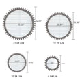thumbnail image 3 of Oufan 25.91" Hanging Gear Shape Decorative Mirror, Bathroom Wall Mirror, Wood Heavy Round Mirror for Living Room, Bathroom, Entryway, 3 of 7