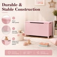 thumbnail image 5 of Miniyam Toy Storage Bench with Lid, Kids Toy Box and Storage Chest for Bedroom, Playroom, Nursery, Pink, 5 of 8