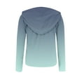thumbnail image 3 of Women Fashion Zip Up Hoodie Coat Long Sleeve Sweatshirt Comfy Soft Ombre Lightweight Fall Jackets with Pockets 2025, 3 of 4