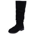 thumbnail image 2 of Viluyesy Knee High Boots for Women Fashion Block Heel Round Toe Faux Suede Slouchy Chunky Sole Casual Shoes Black Size 5.5, 2 of 9