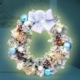 thumbnail image 5 of Christmas Clearance! BOBOMOTI 16 inch Christmas Wreath with Silver Bristles and Pine Cones Christmas Artificial Wreath for Winter Decorations, 5 of 6