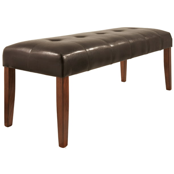 Lacey Large Upholstered Dining Room, Brown Leather Dining Room Bench