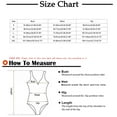 thumbnail image 3 of WREESH Womens One Piece Swimsuit Solid Color Swim Suits New Fashion Splicing Swimsuit Casual Bikini Swimsuit Features: Sleeveless Bathing Suits Black, 3 of 9