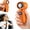 Orange, variant on Clip- Portable Fan with Ice Cooling, 5 Speeds Rechargeable Handheld Mini Fan with LED Display, 180? Portable Turbo Fan for , Eye Lash, Travel, Concert, Beach, Gifts for Women (Orange)