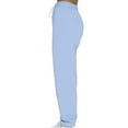 thumbnail image 4 of Avamo Ladies Tracksuit Set V Neck Jogger Sets Solid Color Two Piece Outfit Breathable Sweatshirt And Sweatpant Sports Sweatsuits Light Blue L, 4 of 5