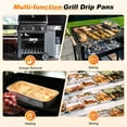 thumbnail image 6 of Uxcell 20-Pack Grill Drip Pans, 11 x 5 x 2.3 Inch Disposable Aluminium Foil Grease Trays for EX4/EX6/EPX6/BBQ Accessories [Silver Tone], 6 of 6