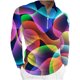 thumbnail image 2 of Blusa de manga larga con estampado digital de cielo estrellado colorido Phantasy Star Sky de moda informal para hombre Pompotops  oipoqjl47206, 2 of 4