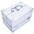 thumbnail image 5 of Zimtown 9"x6"x6" Pro Aluminum Makeup Train Jewelry Storage Box Cosmetic Bag Lockable Case Organizer Silver, 5 of 6