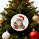 thumbnail image 2 of cpengpj Acrylic Christmas Cat Pendant Ornament with 3D Effect, 8cm Car Hanging Decor, Ideal Gift for Christmas, 2 of 5
