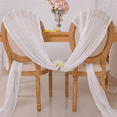 thumbnail image 5 of White Cheesecloth Table Runner Wedding Vintage Gauze Sheer Table Decor Dining Party Banquets Arch Overlay Draping Cake Decor, 5 of 6