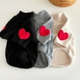 thumbnail image 6 of Guiexla Pet Pullover Fashionable Love Pattern Dog Shirt Comfortable Warm Cat Two-Legged Clothing Pet Supplies, 6 of 8