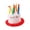 A60 B 10.6" x 8.7" a, variant on Plush Happy Birthday Cake Hat - Unisex Adult Size Fancy Dress Party Hats - as Party Favors, Accessories - Cake & 6 Multicolor Candles Home Decor