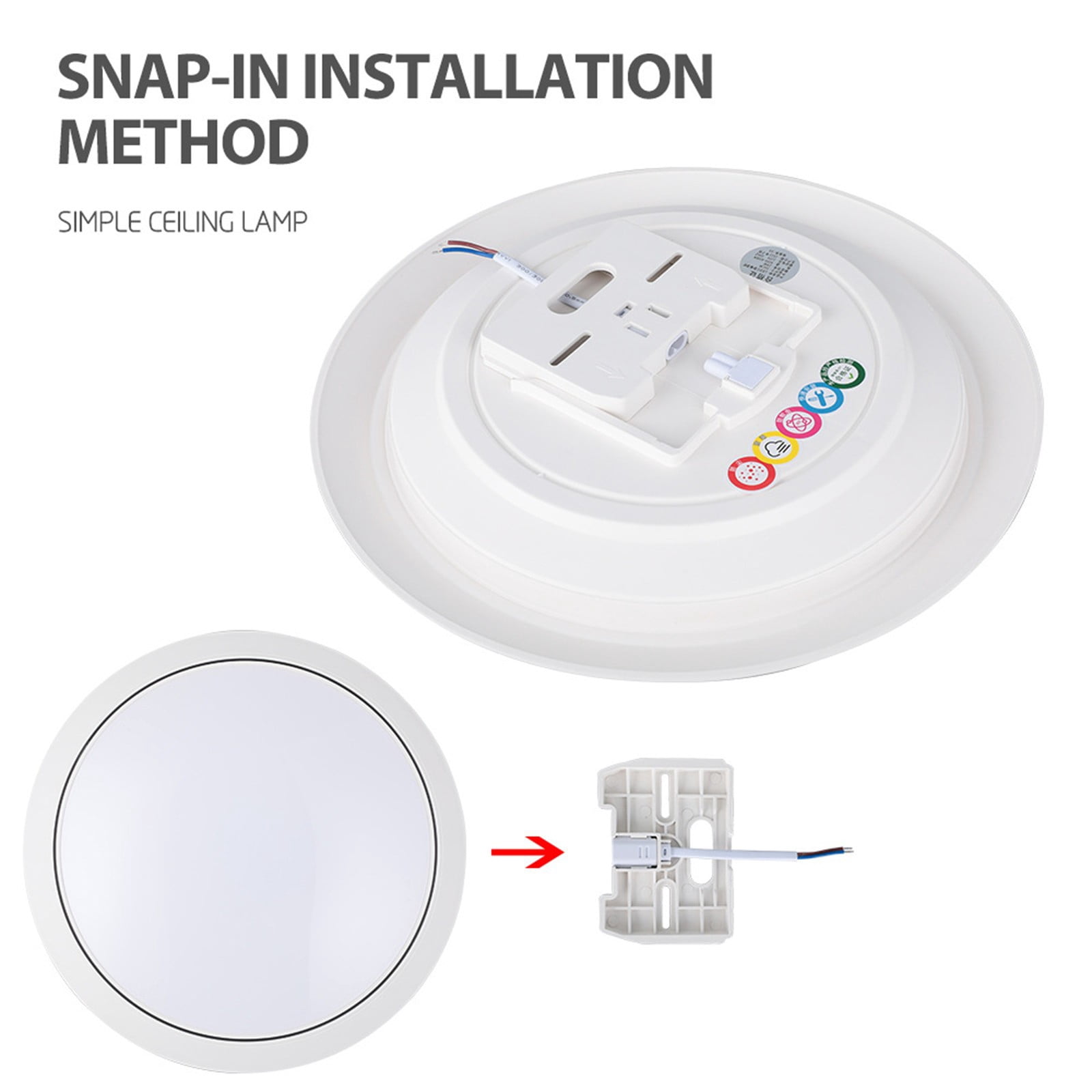 LEHOZIHEQ Round Ceiling Light, Motion Sensor Round Ceiling Light, Energy Saving Lighting, Ideal For Courtyard, Corridor, Balcony And Home Indoor Use