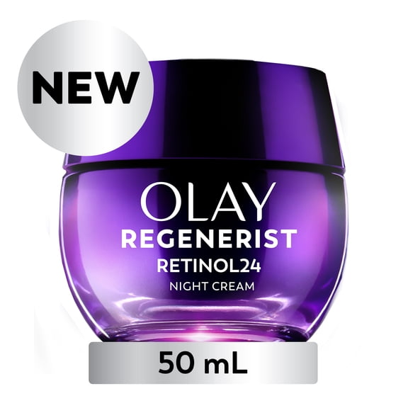 Olay Regenerist Retinol 24 Crème de Nuit pour Femmes, Soin Hydratant Anti-Âge, Sans Parfum, Non Grasse, Anti-Rides, Soin de la Peau Hydratant avec Peptide de Collagène Triple