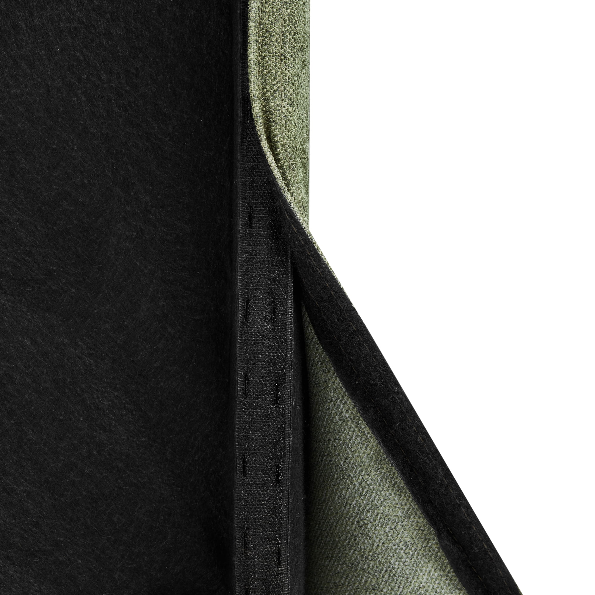 Spruce & Spring Modern Upholstered Dining Chair with Wingback and Hidden Casters, Single, Fabric in Moss Green
