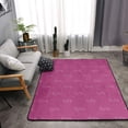 thumbnail image 2 of DouZhe Tapis de Zone Motif Signe Dollar Antidérapant Lavable en Machine, Style Rose, 63x48 Pouces, 2 of 6