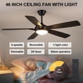 thumbnail image 2 of Ventilador de techo Kviflon 132 cm con luces y mando a distancia de 6 velocidades, 2 of 9