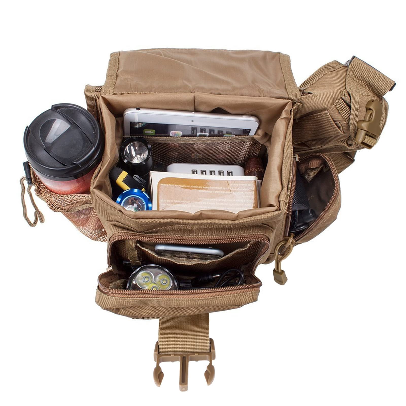 G4Free Messenger Sling Bag for Men Women, Fishing Tackle Crossbody Utility Shoulder Pack Outdoor Travel Side Bag