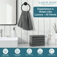 thumbnail image 2 of Casa Platino Hand Towels for Bathroom - 6 Piece Set, Soft & Absorbent Bath Hand Towels, Towels for Bathroom, 100% Cotton Bathroom Hand Towels for Everyday Use - Cool grey, 2 of 8