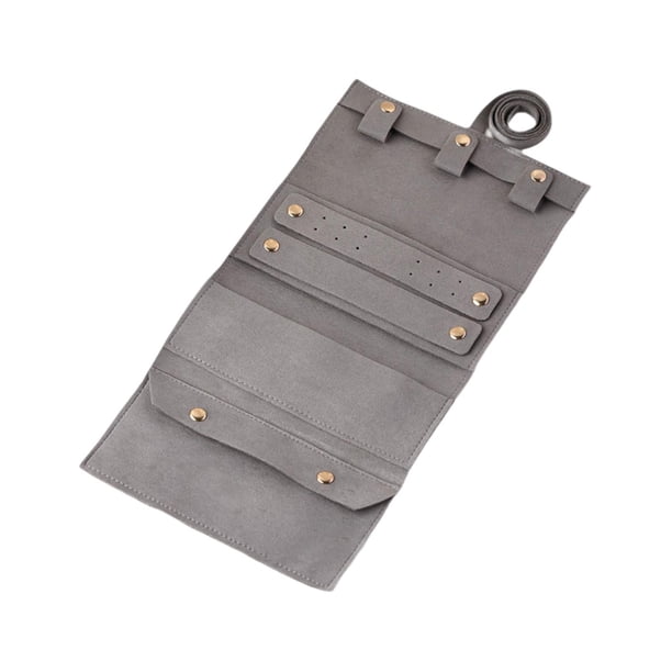 Estuche para guardar joyas, ligero, plegable, para viaje, con ruedas Gris