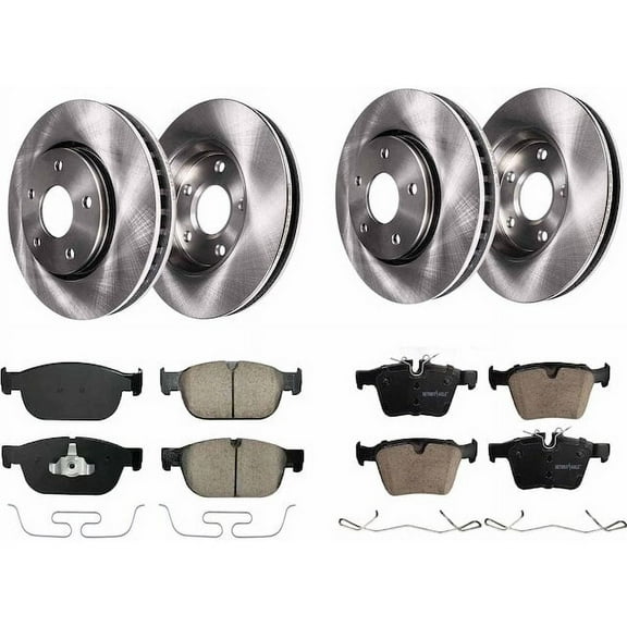 Front and Rear Brake Pad and Rotor Kit - Compatible with 2016 - 2022 Volvo XC90 2017 2018 2019 2020 2021