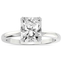 IGI Certified 4 Carat Radiant Shape Lab Grown Diamond Engagement Ring | 14K White Gold |Lyla Hidden Accents SolitaireLab Diamond Ring | FG-VS1-VS2 Quality Friendly Diamonds