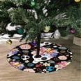 thumbnail image 2 of FMSHPON Beautiful Skulls Xmas Christmas Tree Skirt Stand Mat for Holiday Party Decoration Indoor Outdoor 48 inches, 2 of 3