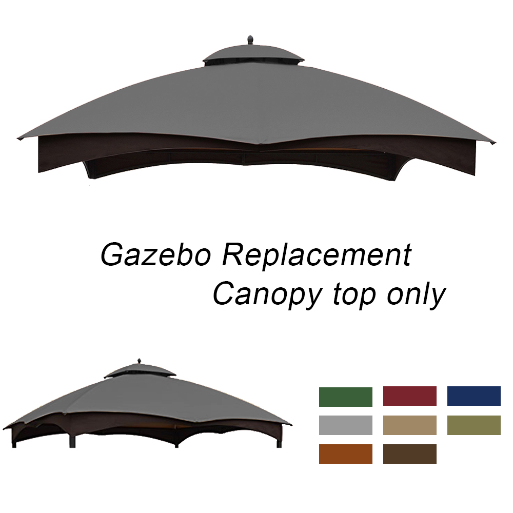 ABCCANOPY Replacement Canopy Top for Lowe's Allen Roth 10X12 Gazebo GF12S004B1 (Gray
