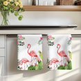 thumbnail image 7 of Summer Pink Flamingos Kitchen Towels Set of 1, Tropical Floral Leaves Cactus Absorbent Dish Towels for Kitchen, Microfiber Hand Towel, Quick Drying Tea Towel for Cleaning Decorative Dishcloths, 7 of 7