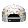 thumbnail image 4 of Botanical Garden Print Snapback Hat - Flat Brim Urban Style Cap, 4 of 5