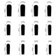 thumbnail image 3 of Press On Nail Glossy Glitters Fake Nail Stick On Nail Cats Eye Acrylic Fake Nail Gel Polishs Glues on Nail 24Pcs 12Sizes, 3 of 4