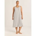 thumbnail image 6 of Joyspun Women’s Sleepwear Knit Midi Chemise, Sizes S-5X, 6 of 7