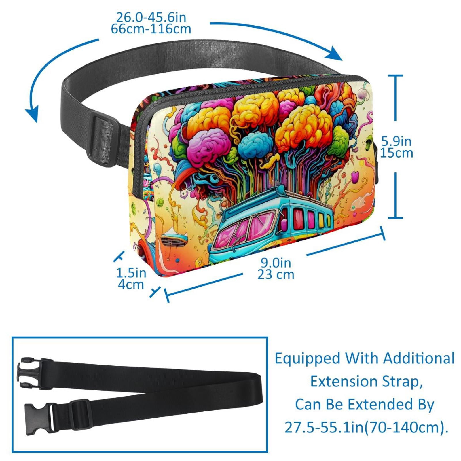Graffiti Crossbody Bag Waist Pack Waist Bag Lightweight Adjustable with Extension Strap Unisex Fanny Pack
