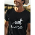 thumbnail image 4 of Funny Joke Hunting Shirt - Men's Front Printed Short Sleeve T-Shirt Top - Fast Food Deer - Gifts for Hunters, 1 pc, 100% cotton T-shirt, 4 of 10