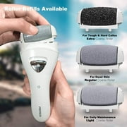 PRITECH Electric Foot Callus Remover Tool, Electric Pedicure Foot File, Rechargeable Callus Removers Kit Extra Thick, Heel, Hand, Skin Gift(White)